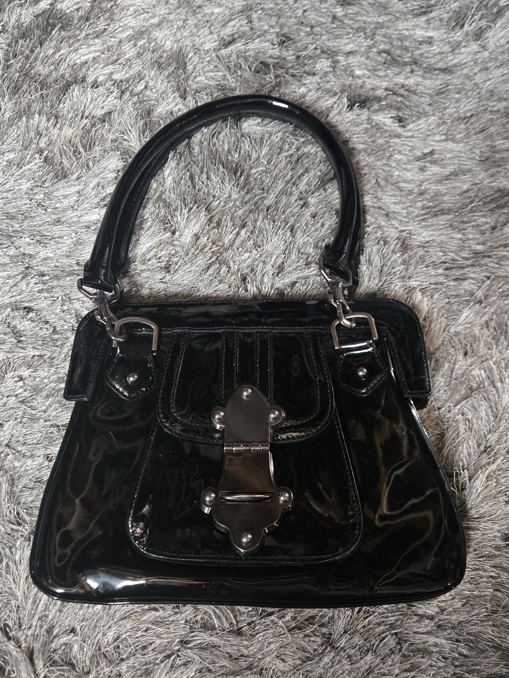 Vintage Tracy Reese Y2K Sophie Patent Leather Satchel Bag
